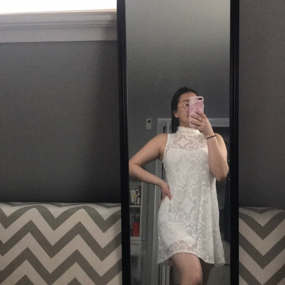 High neck (2 pc) lace dress